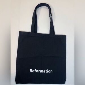 Reformation Classic‎ Black Canvas Tote